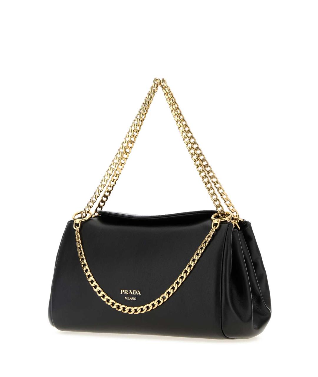 PRADA Черная кожаная сумка через плечо, фото 2