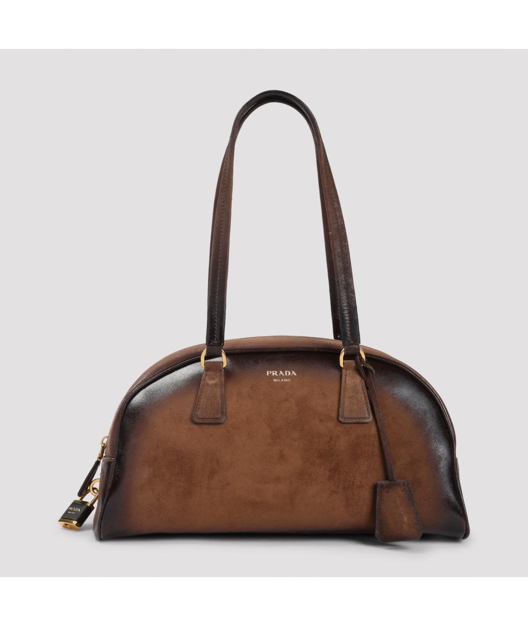 PRADA Коричневая кожаная сумка через плечо, фото 2