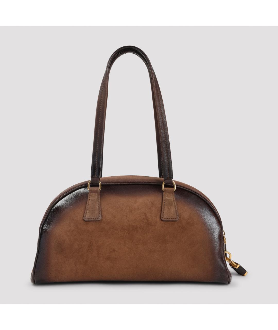 PRADA Коричневая кожаная сумка через плечо, фото 3