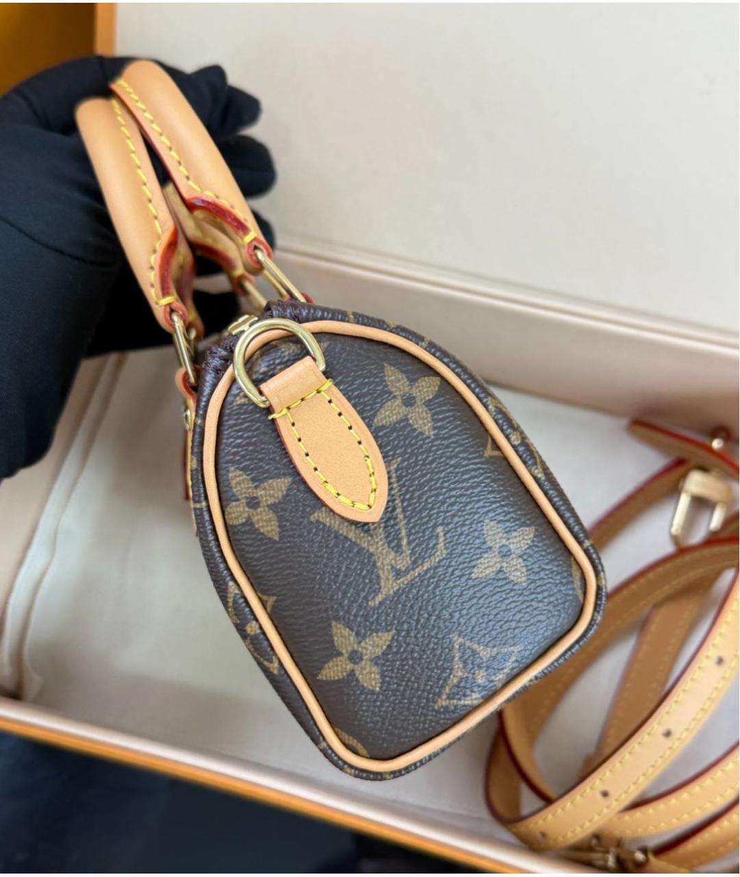 LOUIS VUITTON Коричневая сумка с короткими ручками, фото 4