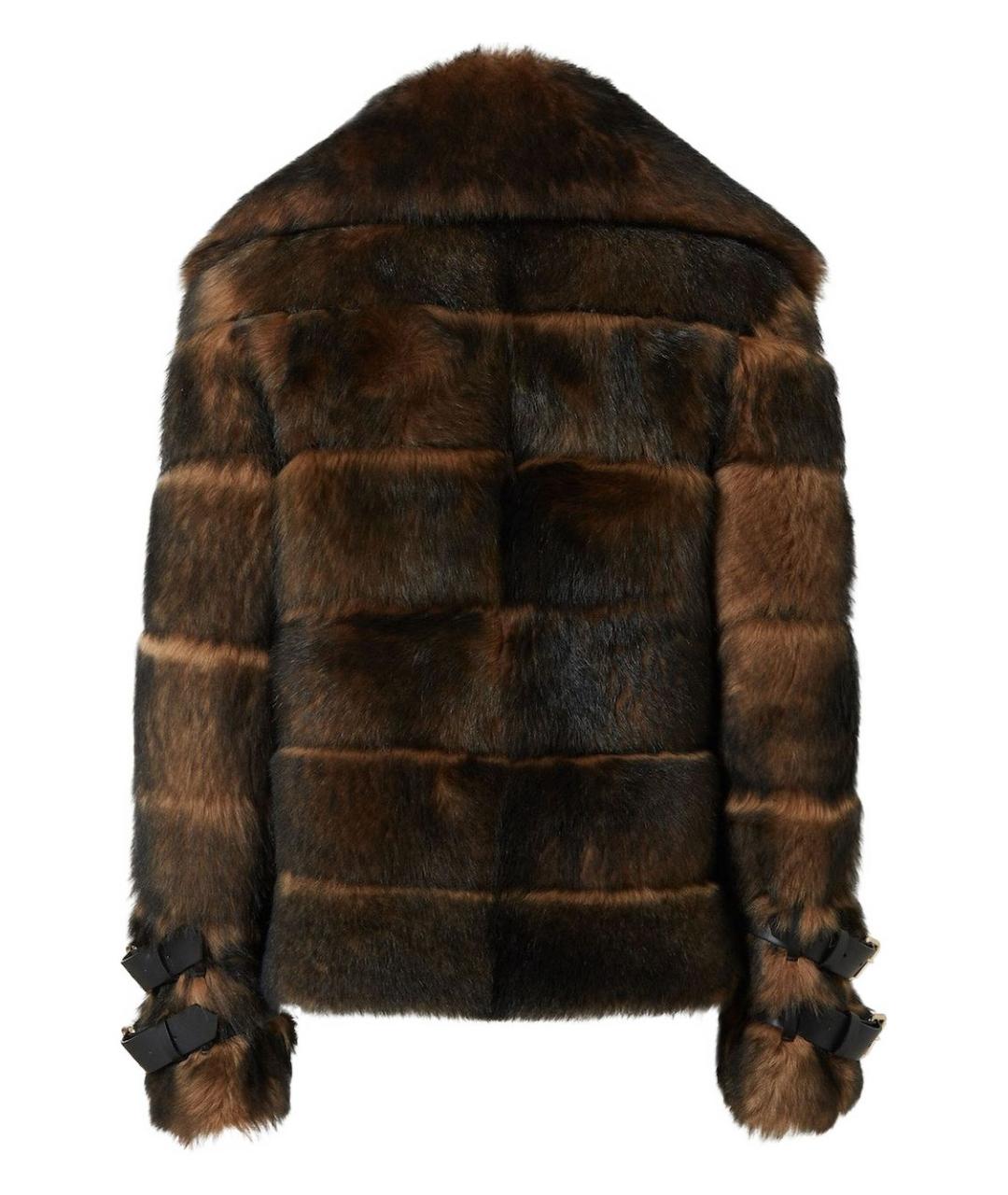 FENDI Коричневая кожаная шуба, фото 2