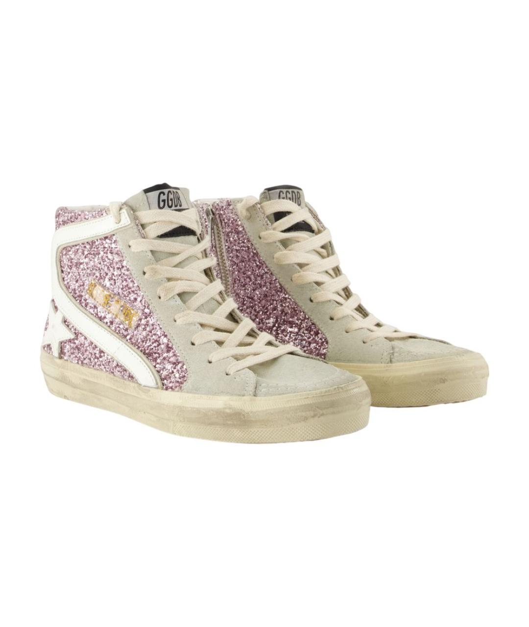 GOLDEN GOOSE DELUXE BRAND Розовые синтетические кроссовки, фото 2