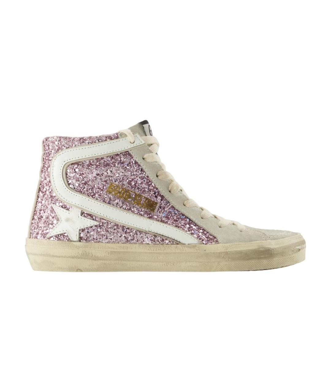 GOLDEN GOOSE DELUXE BRAND Розовые синтетические кроссовки, фото 5