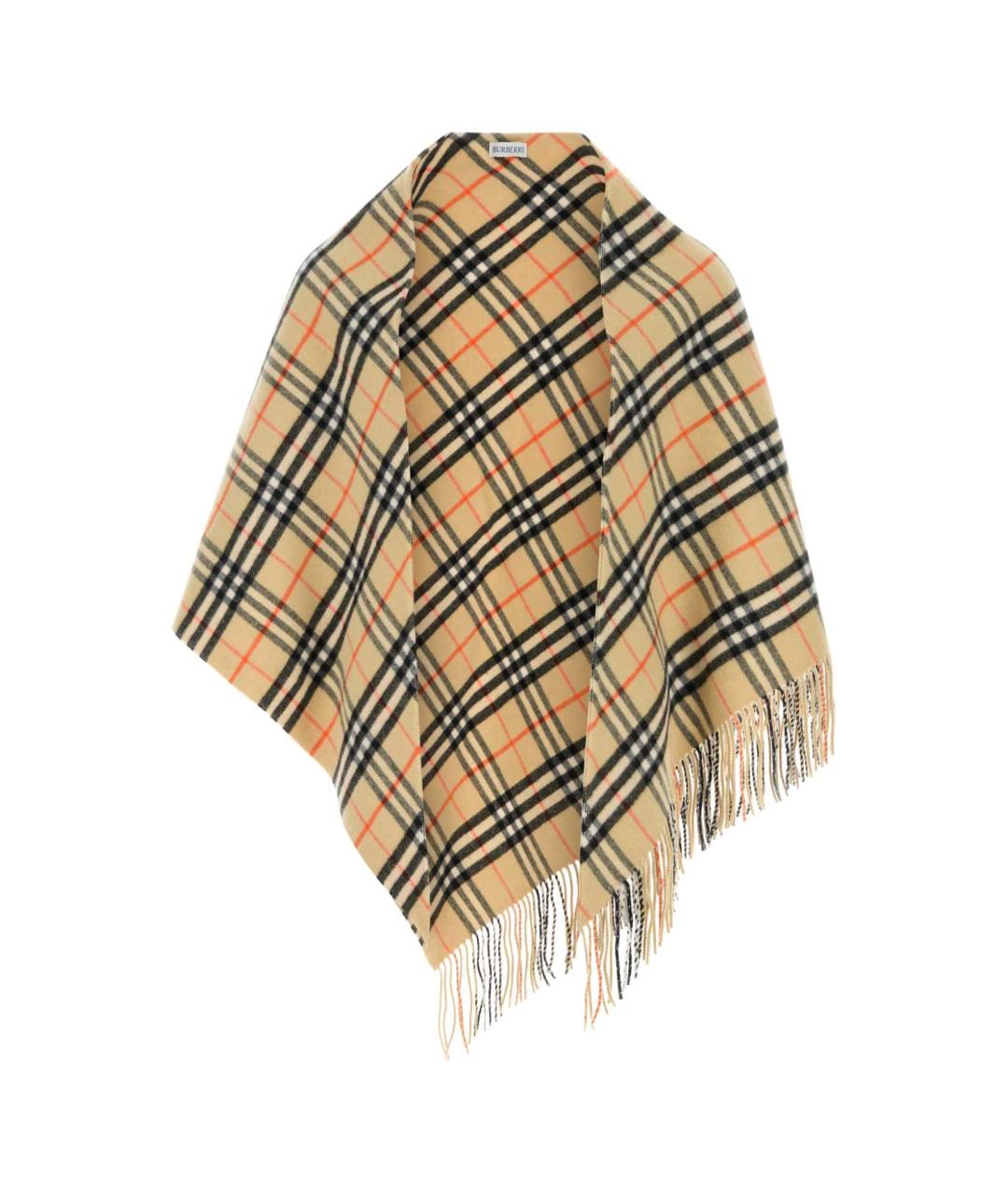 BURBERRY Бежевый шерстяной шарф, фото 1