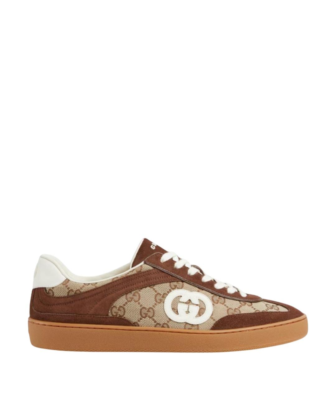 GUCCI Мульти текстильные низкие кроссовки / кеды, фото 1