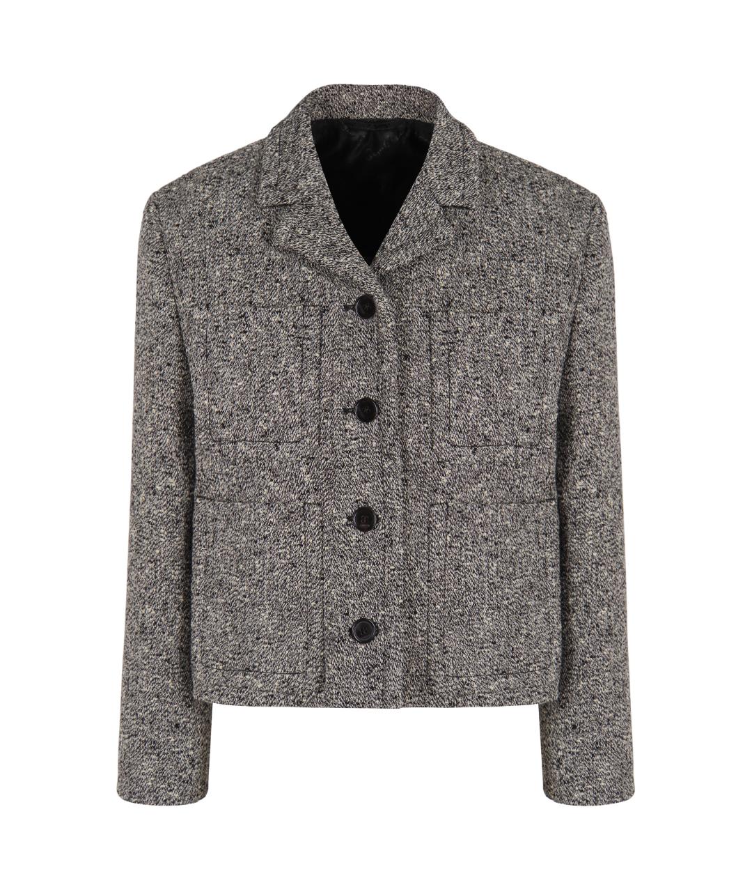 GUCCI Серый шерстяной жакет/пиджак, фото 1