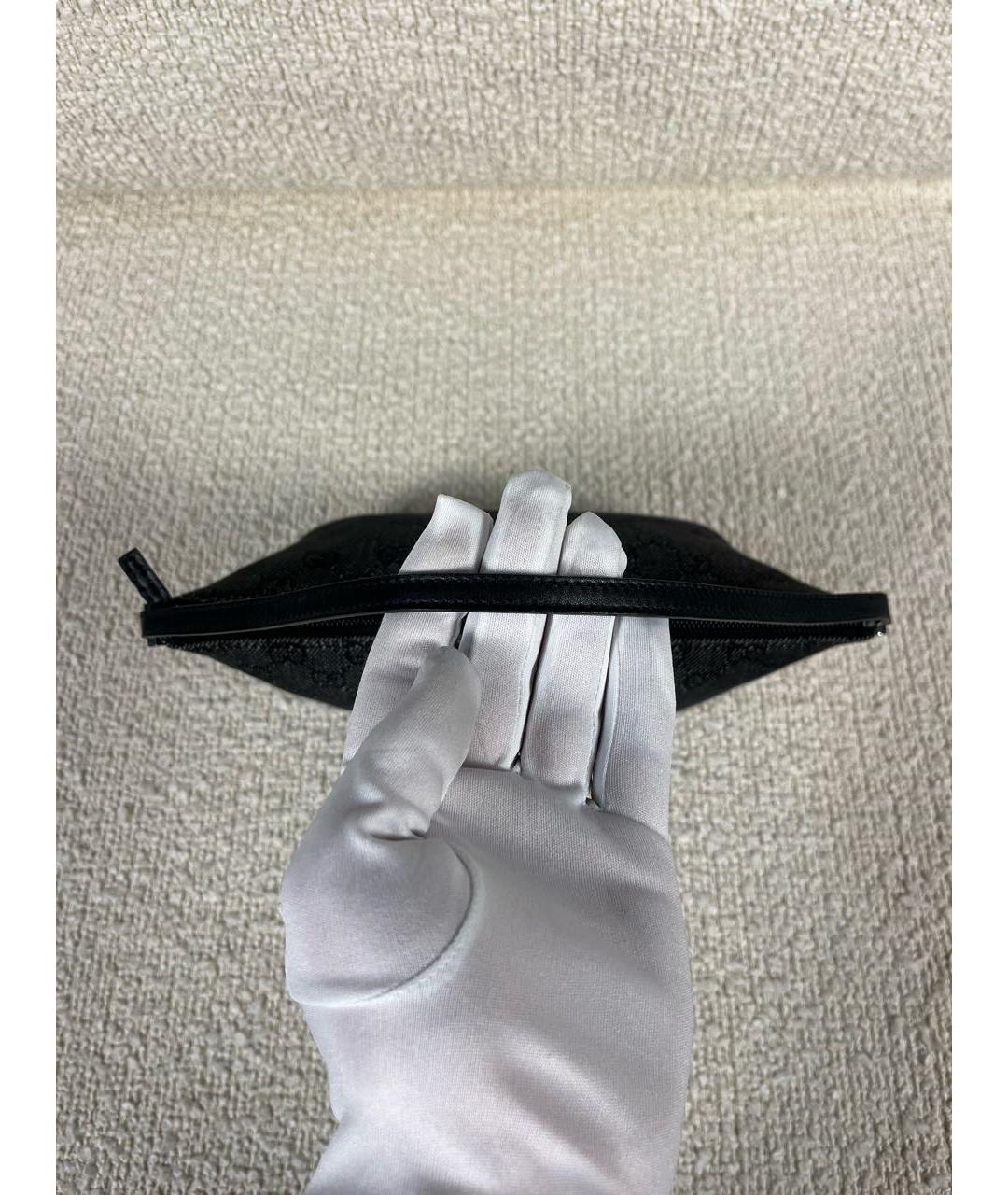 GUCCI Антрацитовая деним сумка с короткими ручками, фото 8