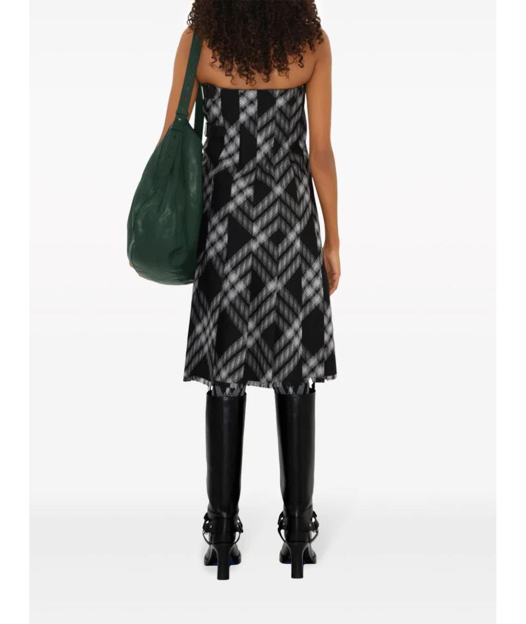 BURBERRY Черное шерстяное повседневное платье, фото 4