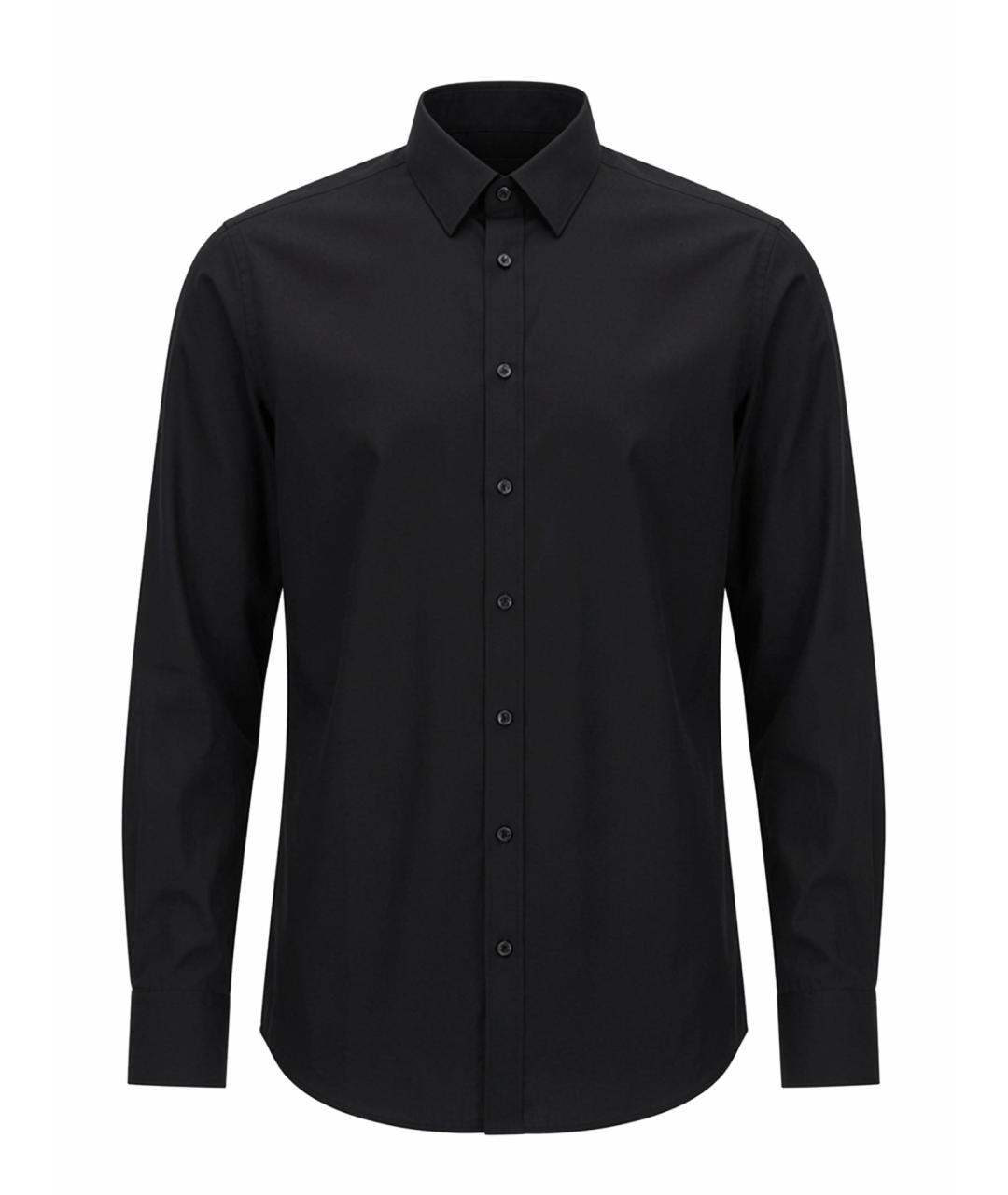 DOLCE&GABBANA Черная хлопковая классическая рубашка, фото 1