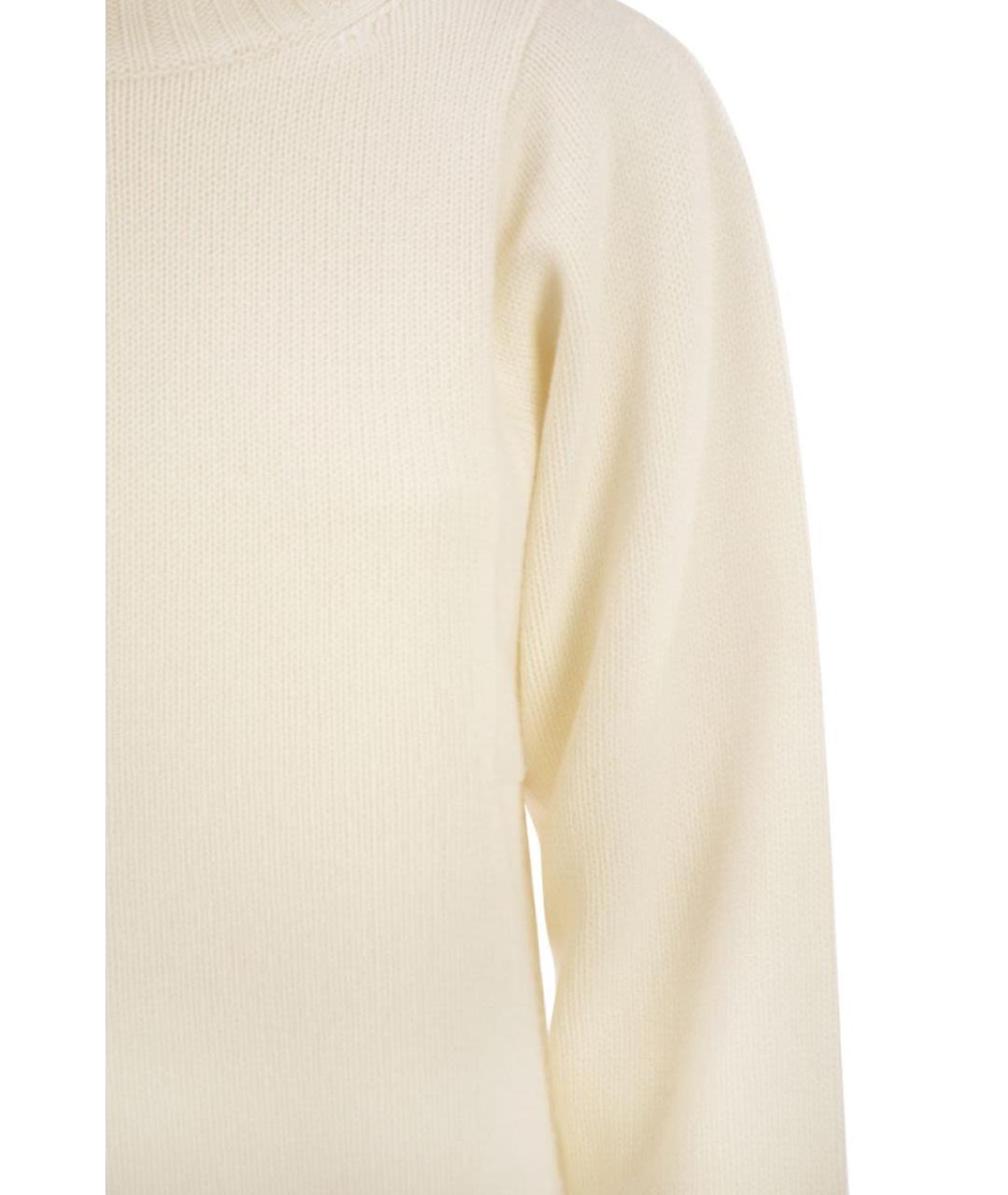 MAX MARA Белый кашемировый джемпер / свитер, фото 4