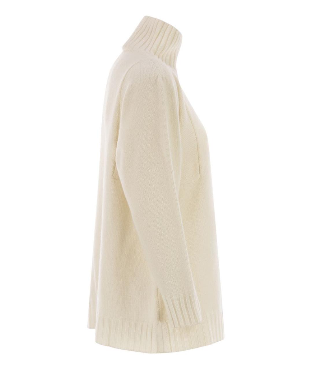 MAX MARA Белый кашемировый джемпер / свитер, фото 3