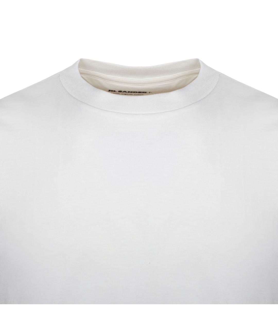JIL SANDER Белая хлопковая футболка, фото 4