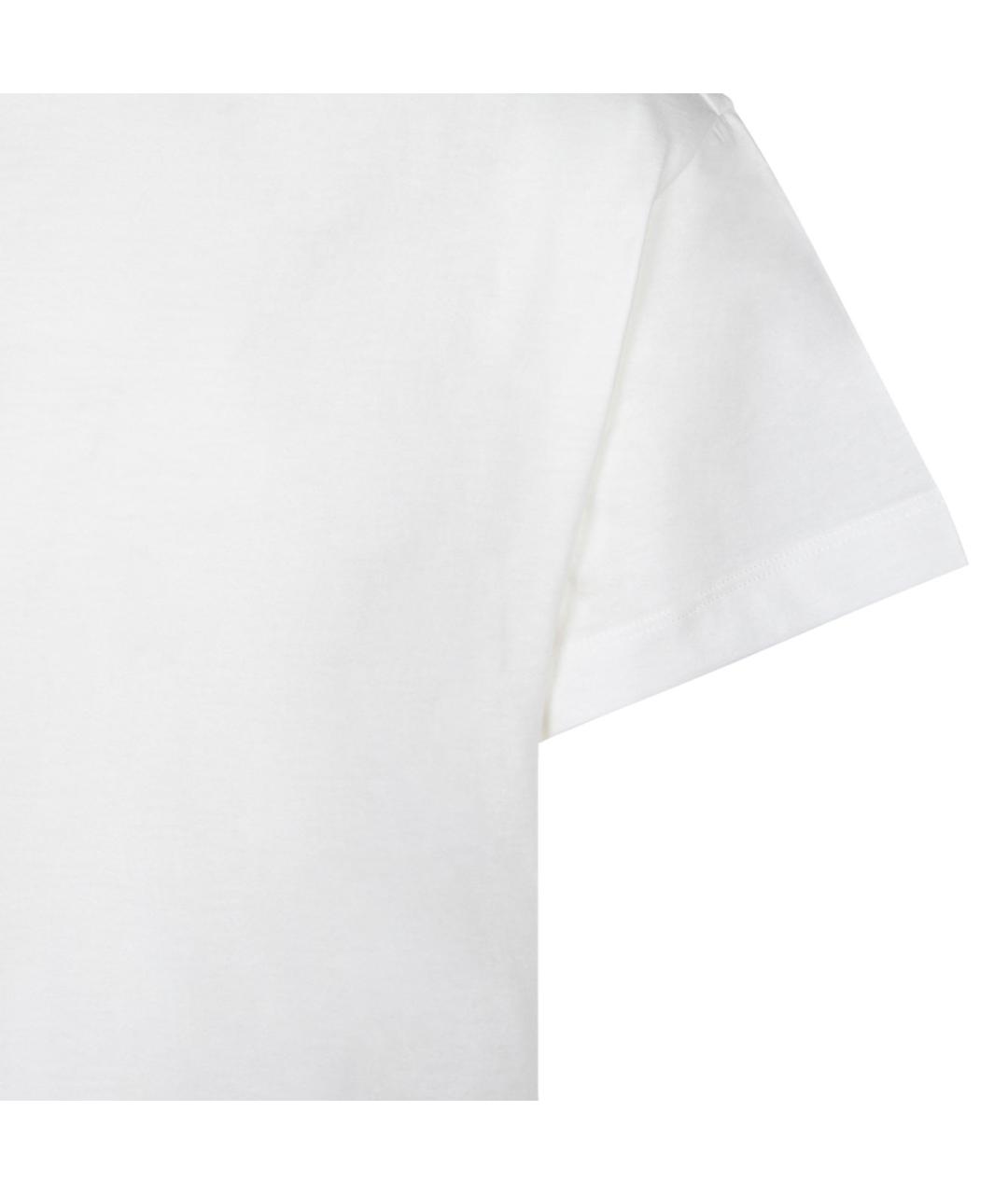 JIL SANDER Белая хлопковая футболка, фото 5