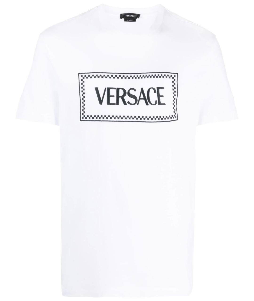 VERSACE Белая хлопковая футболка, фото 1