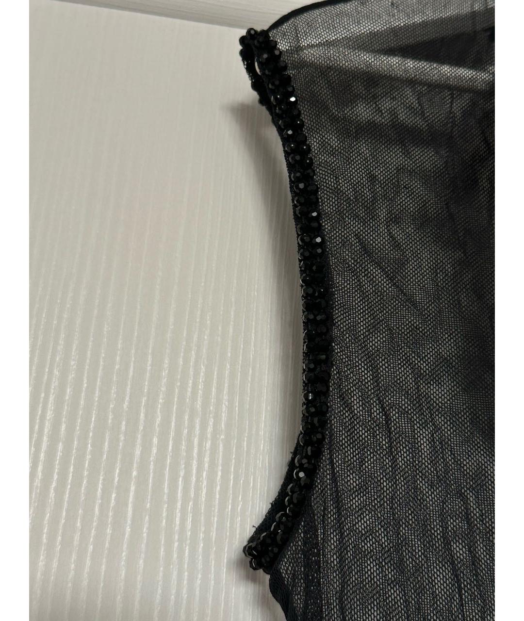 'S MAX MARA Черное сетчатое вечернее платье, фото 3