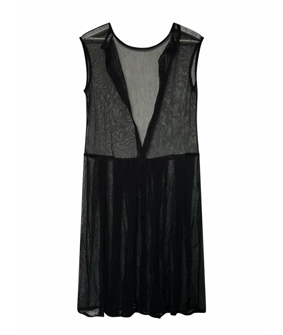 'S MAX MARA Черное сетчатое вечернее платье, фото 1