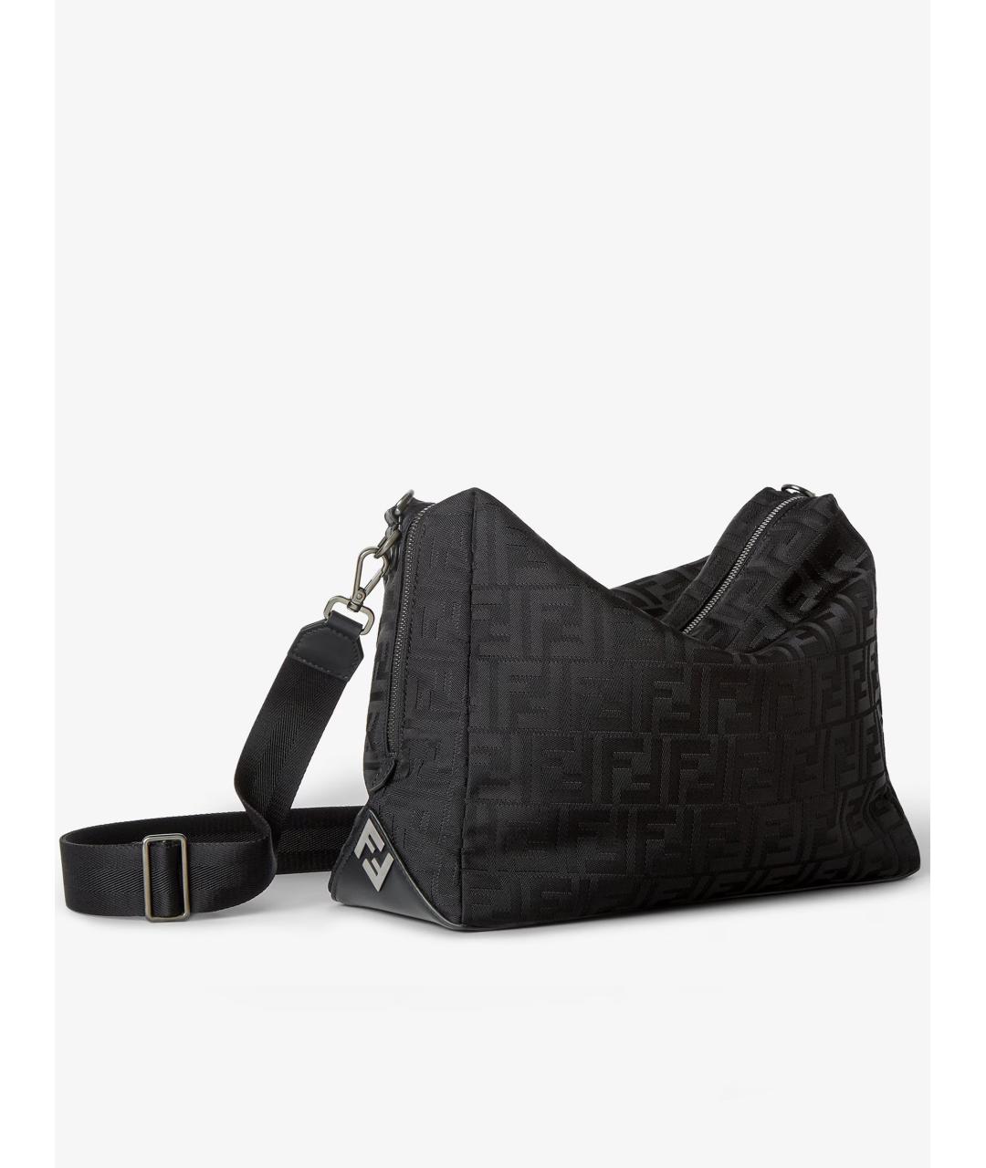 FENDI Черная кожаная сумка тоут, фото 2