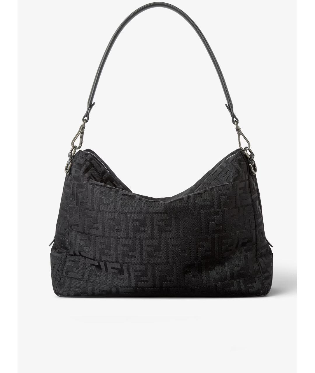 FENDI Черная кожаная сумка тоут, фото 3
