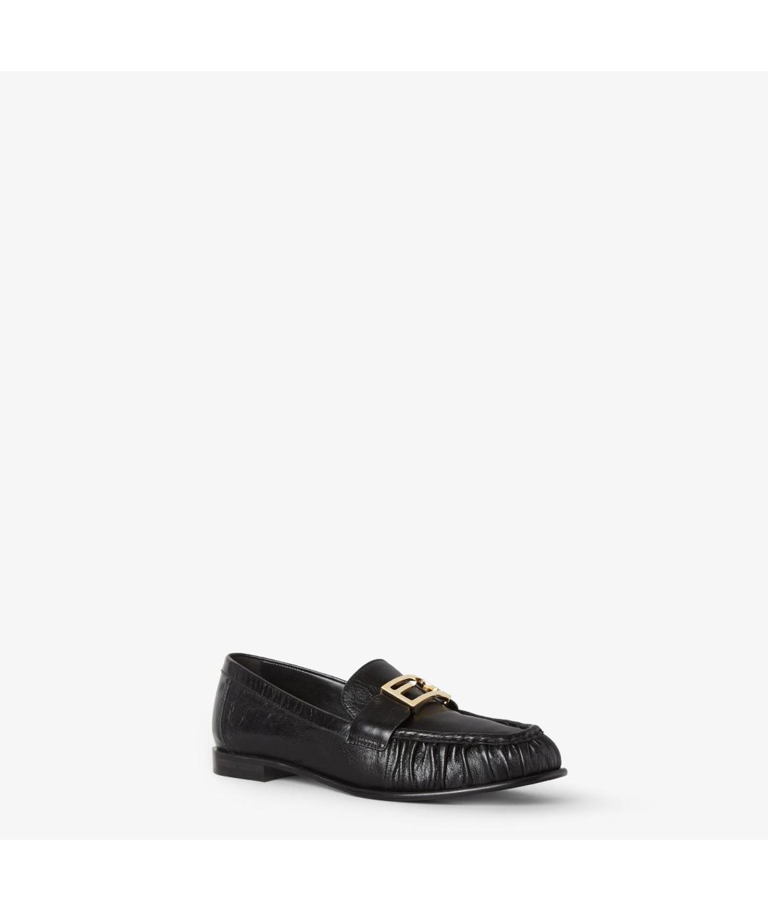 FENDI Черные кожаные лоферы, фото 2