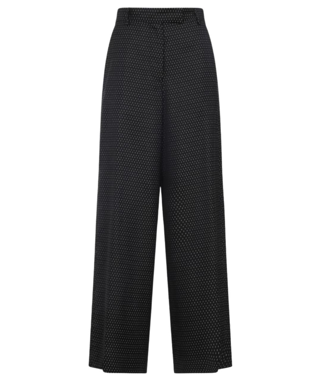 DRIES VAN NOTEN Черные вискозные прямые брюки, фото 1