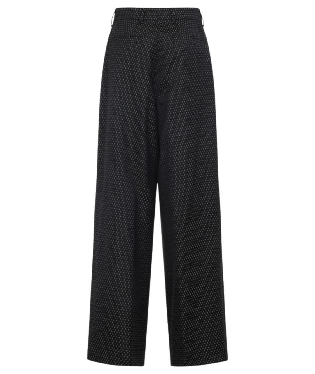 DRIES VAN NOTEN Черные вискозные прямые брюки, фото 2