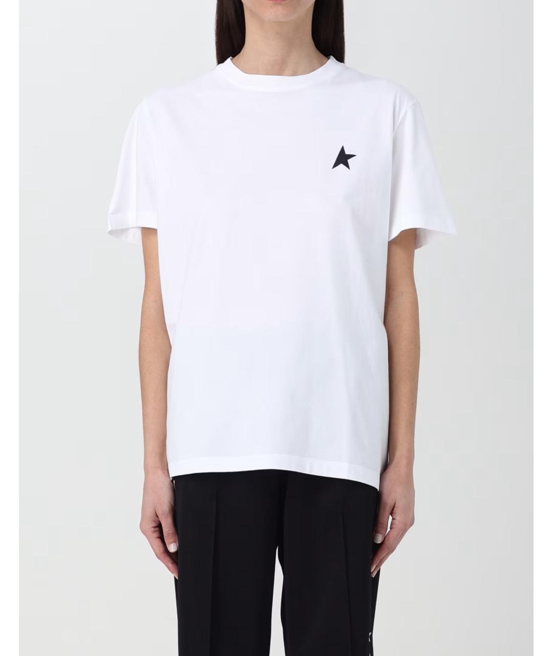 GOLDEN GOOSE DELUXE BRAND Белая хлопковая футболка, фото 2