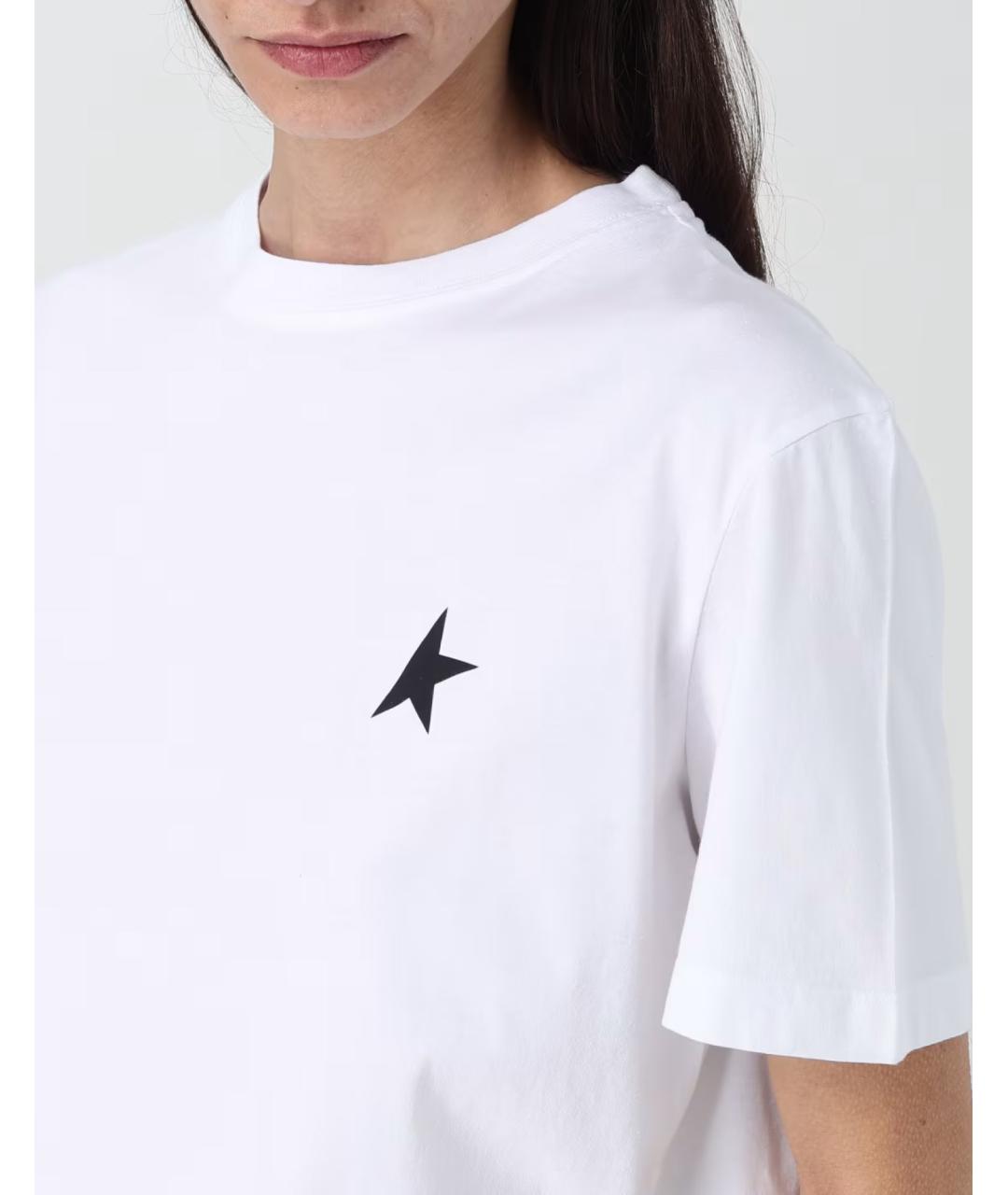 GOLDEN GOOSE DELUXE BRAND Белая хлопковая футболка, фото 5