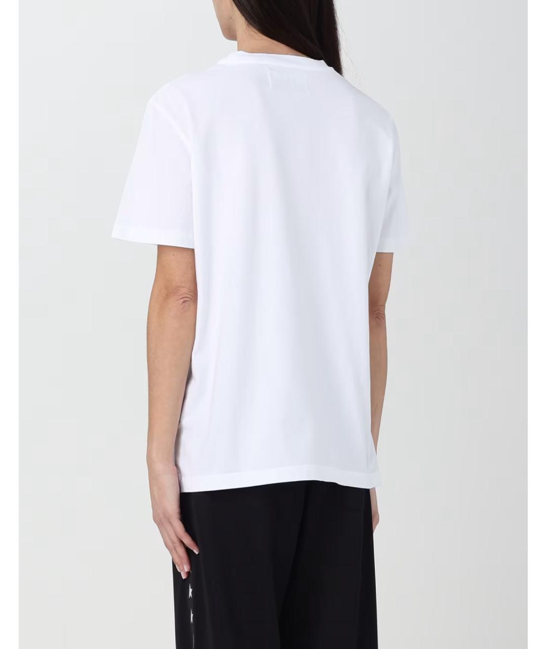 GOLDEN GOOSE DELUXE BRAND Белая хлопковая футболка, фото 4