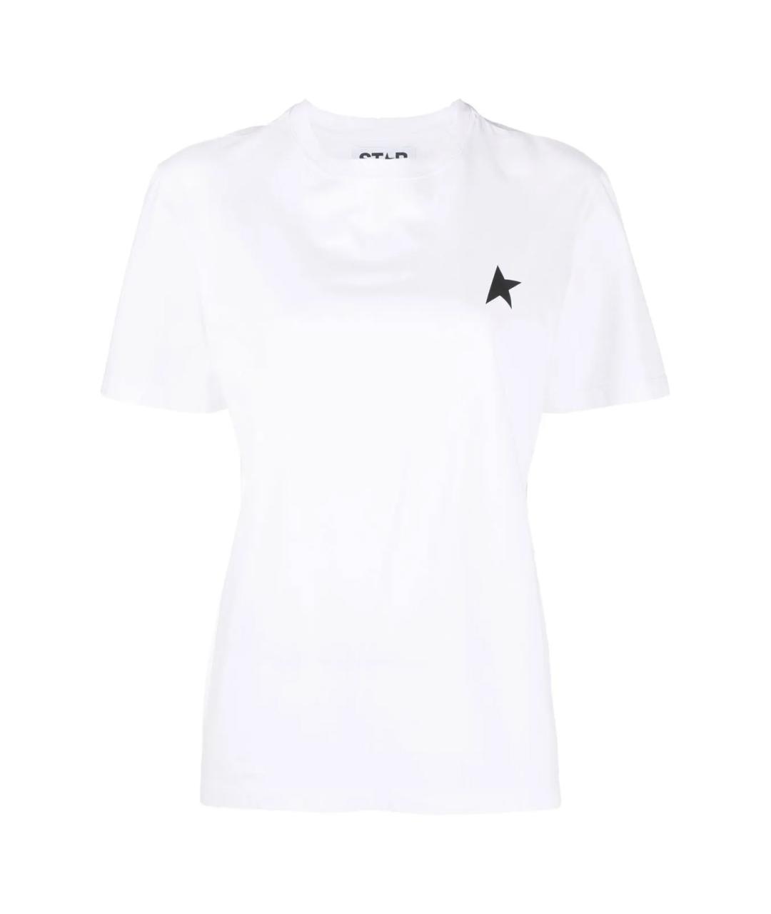 GOLDEN GOOSE DELUXE BRAND Белая хлопковая футболка, фото 1