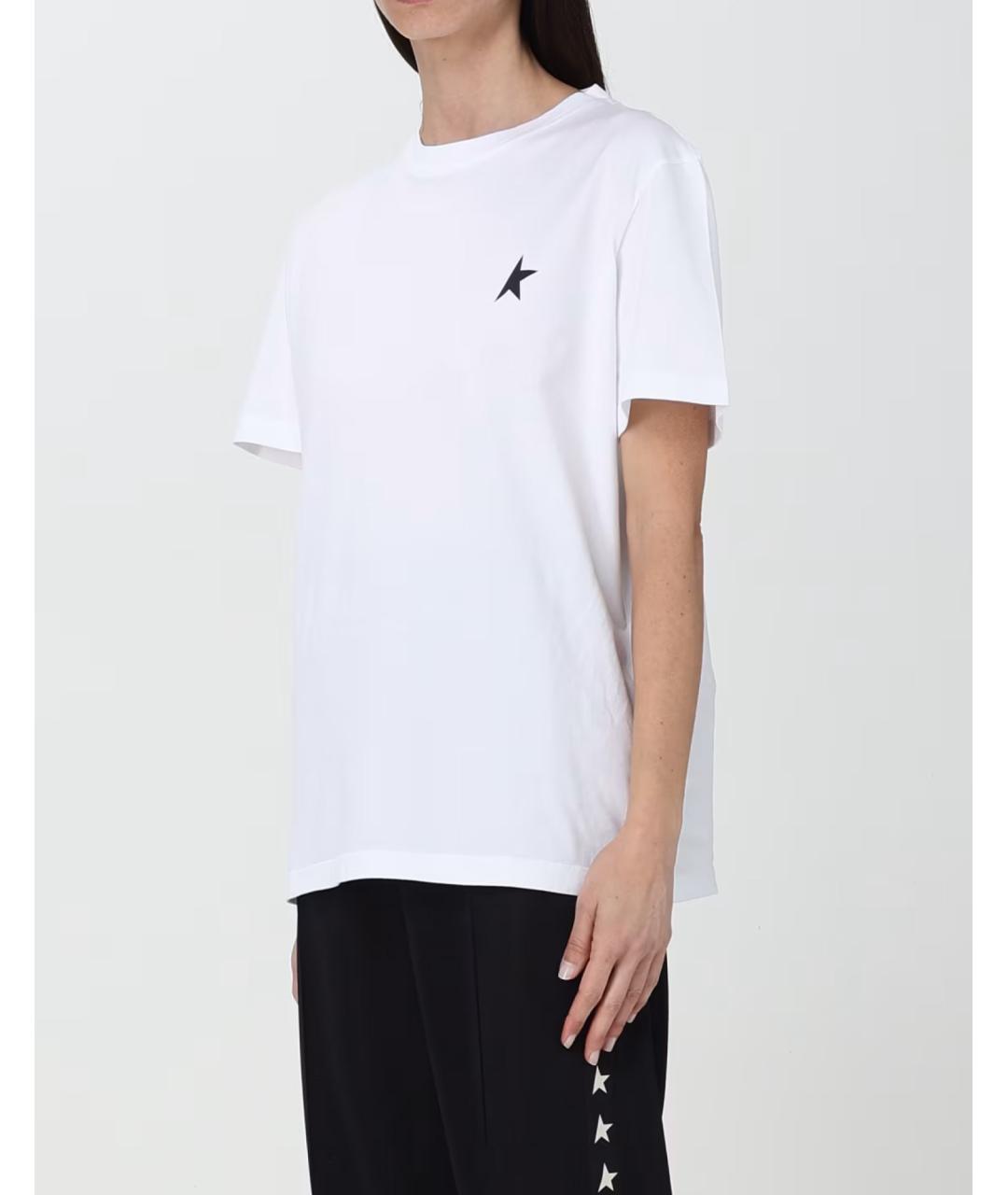 GOLDEN GOOSE DELUXE BRAND Белая хлопковая футболка, фото 3