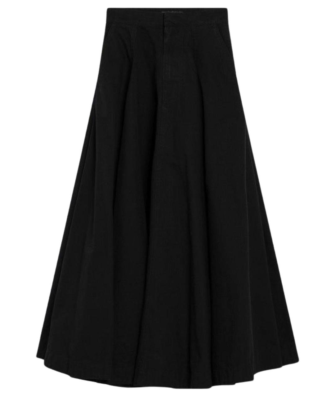 BALENCIAGA Черная хлопковая юбка миди, фото 1