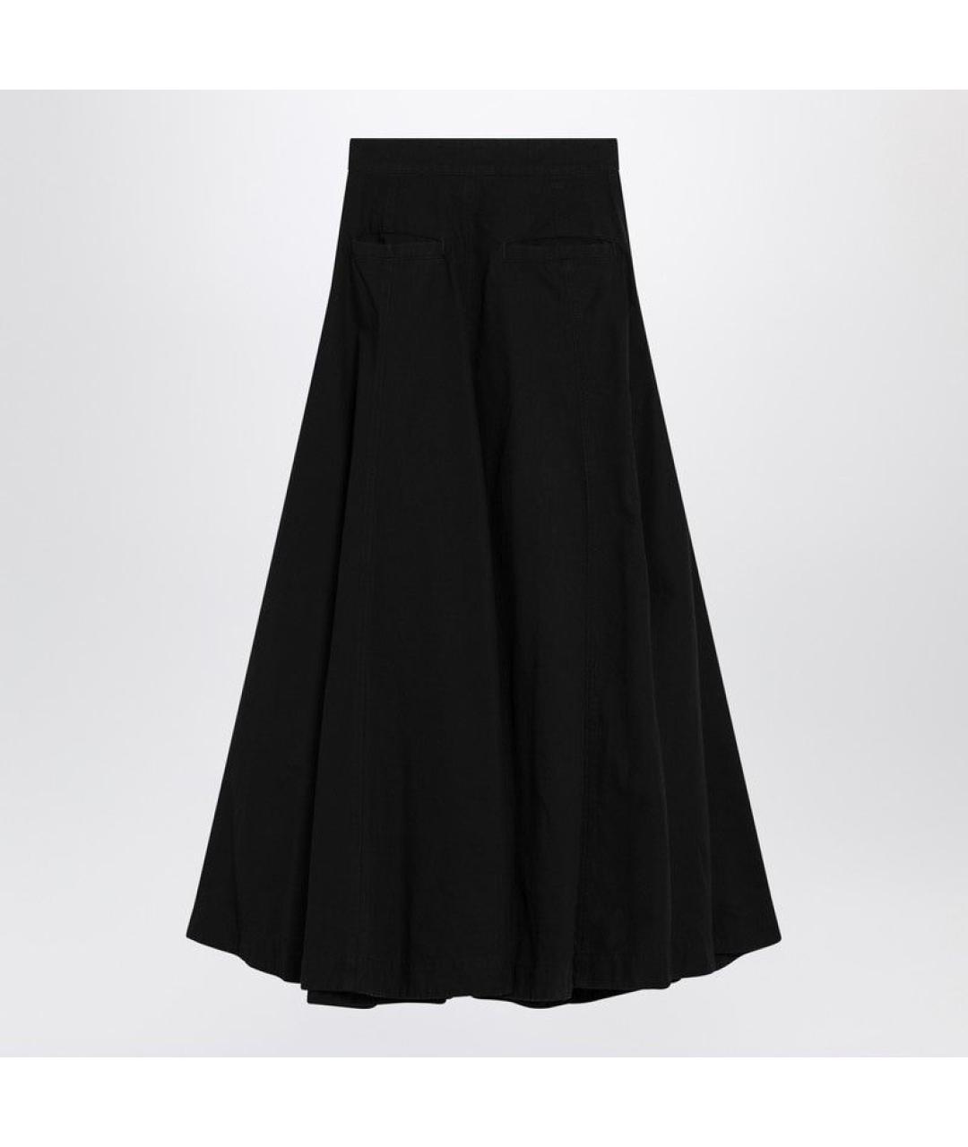 BALENCIAGA Черная хлопковая юбка миди, фото 2