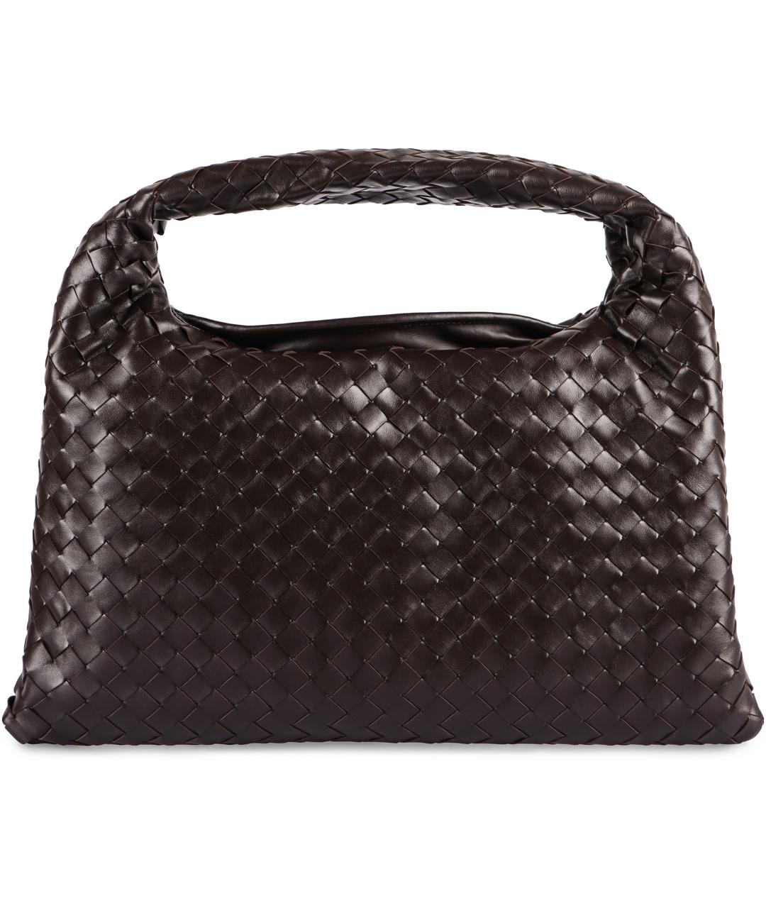 BOTTEGA VENETA Коричневая кожаная сумка через плечо, фото 5