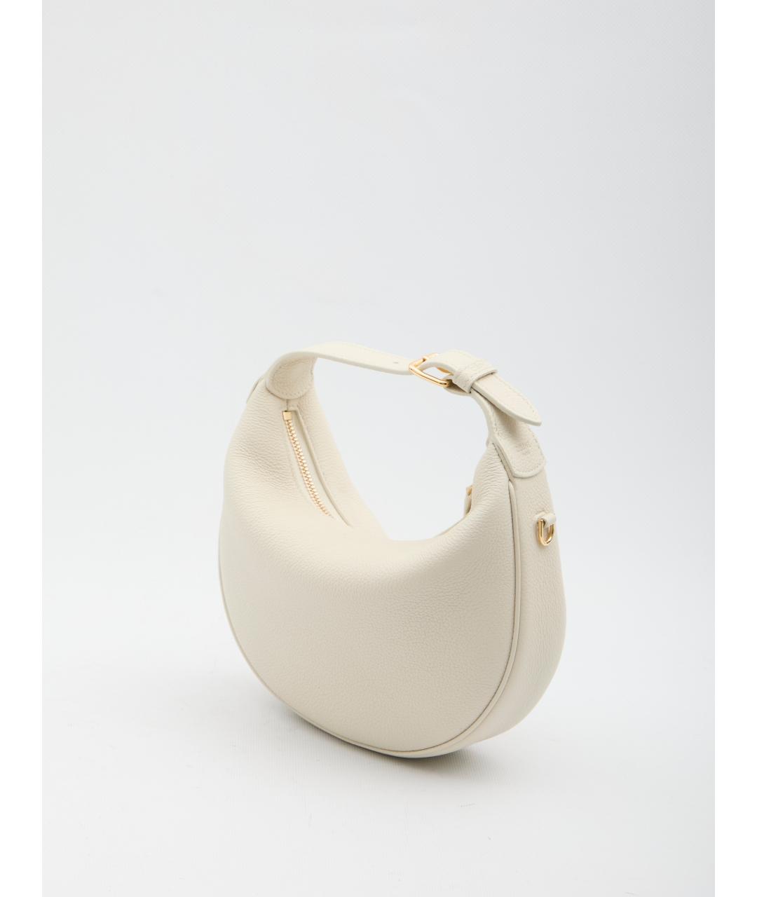 CELINE Белая кожаная сумка с короткими ручками, фото 2