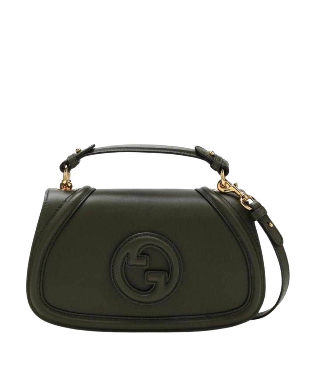 GUCCI Зеленая кожаная сумка через плечо, фото 1