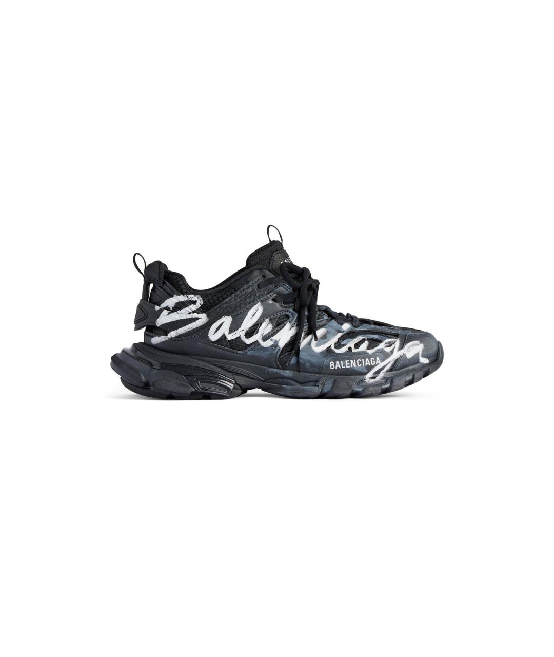 BALENCIAGA Черные синтетические низкие кроссовки / кеды, фото 1