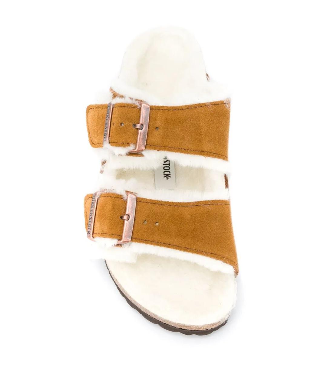 BIRKENSTOCK Коричневые замшевые сандалии, фото 4