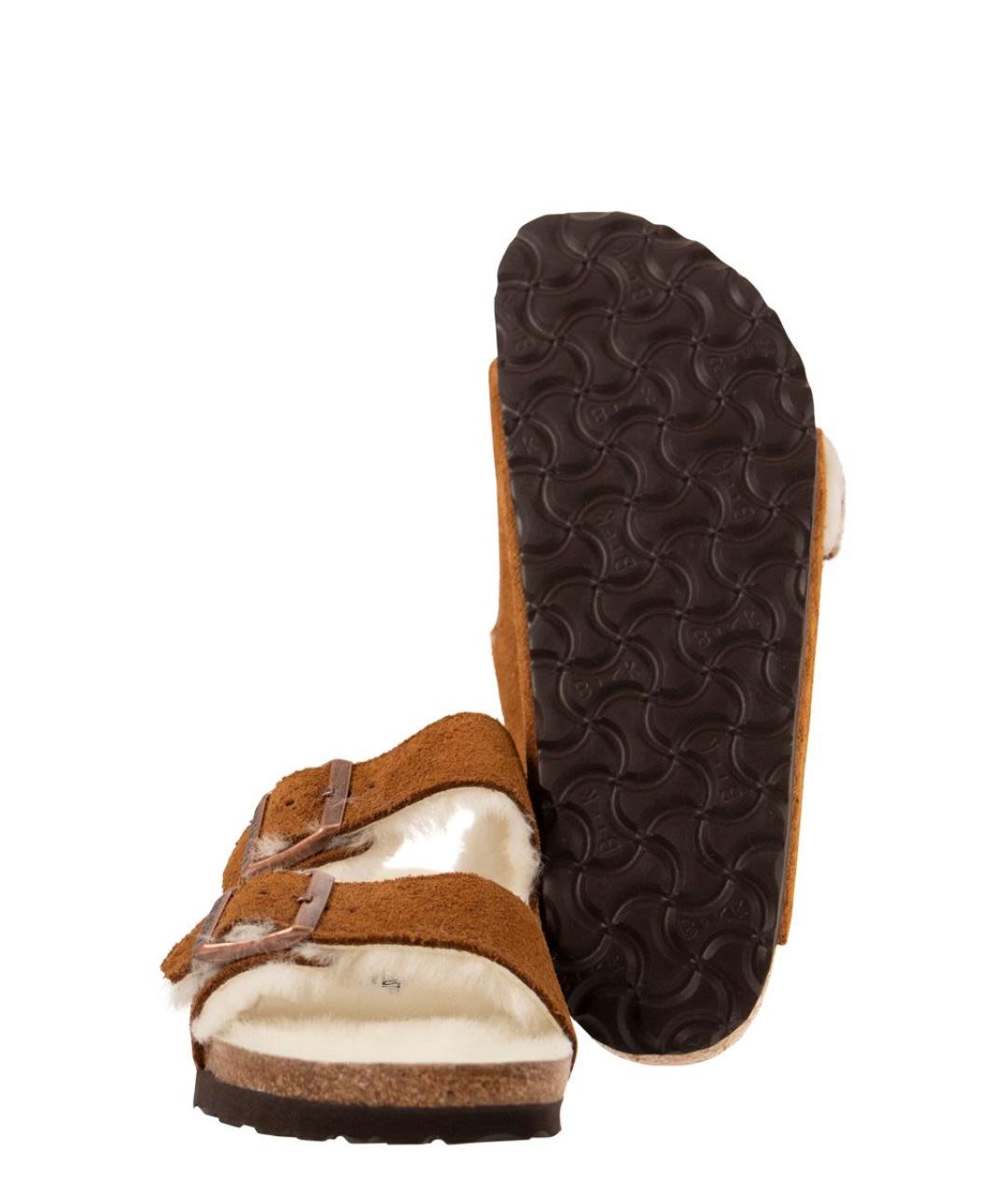 BIRKENSTOCK Коричневые замшевые сандалии, фото 5