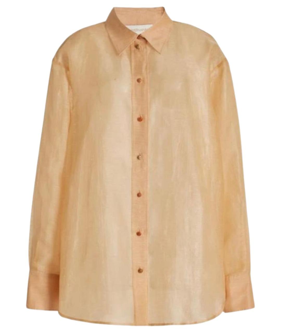 ZIMMERMANN Бежевая льняная блузы, фото 1