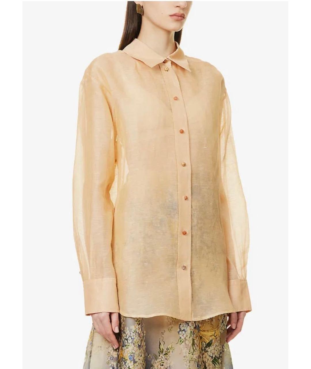 ZIMMERMANN Бежевая льняная блузы, фото 7