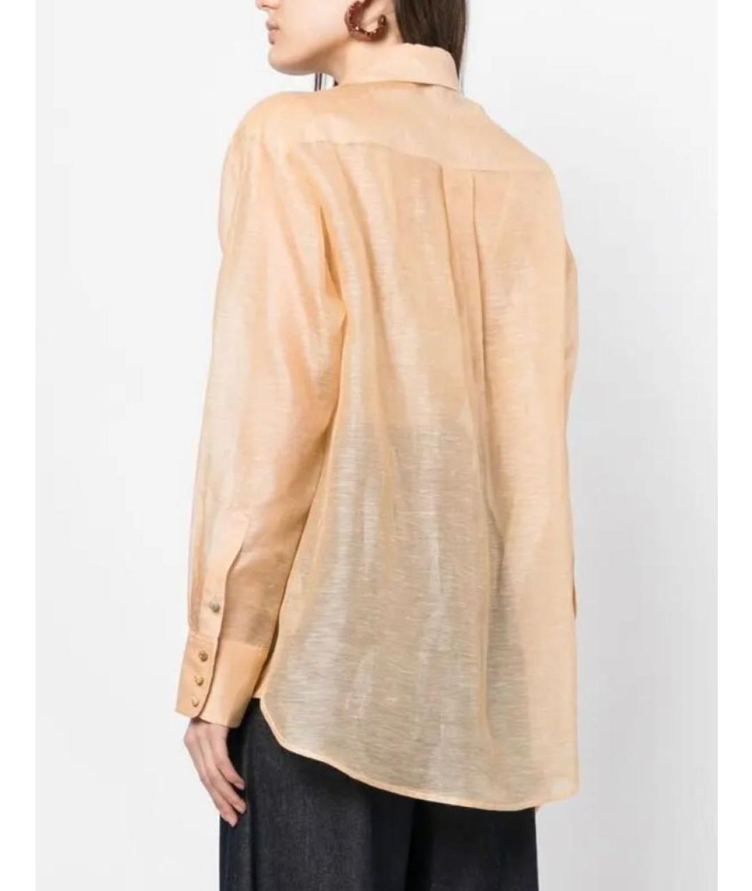 ZIMMERMANN Бежевая льняная блузы, фото 8