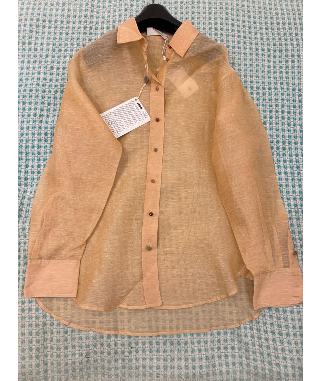 ZIMMERMANN Бежевая льняная блузы, фото 2