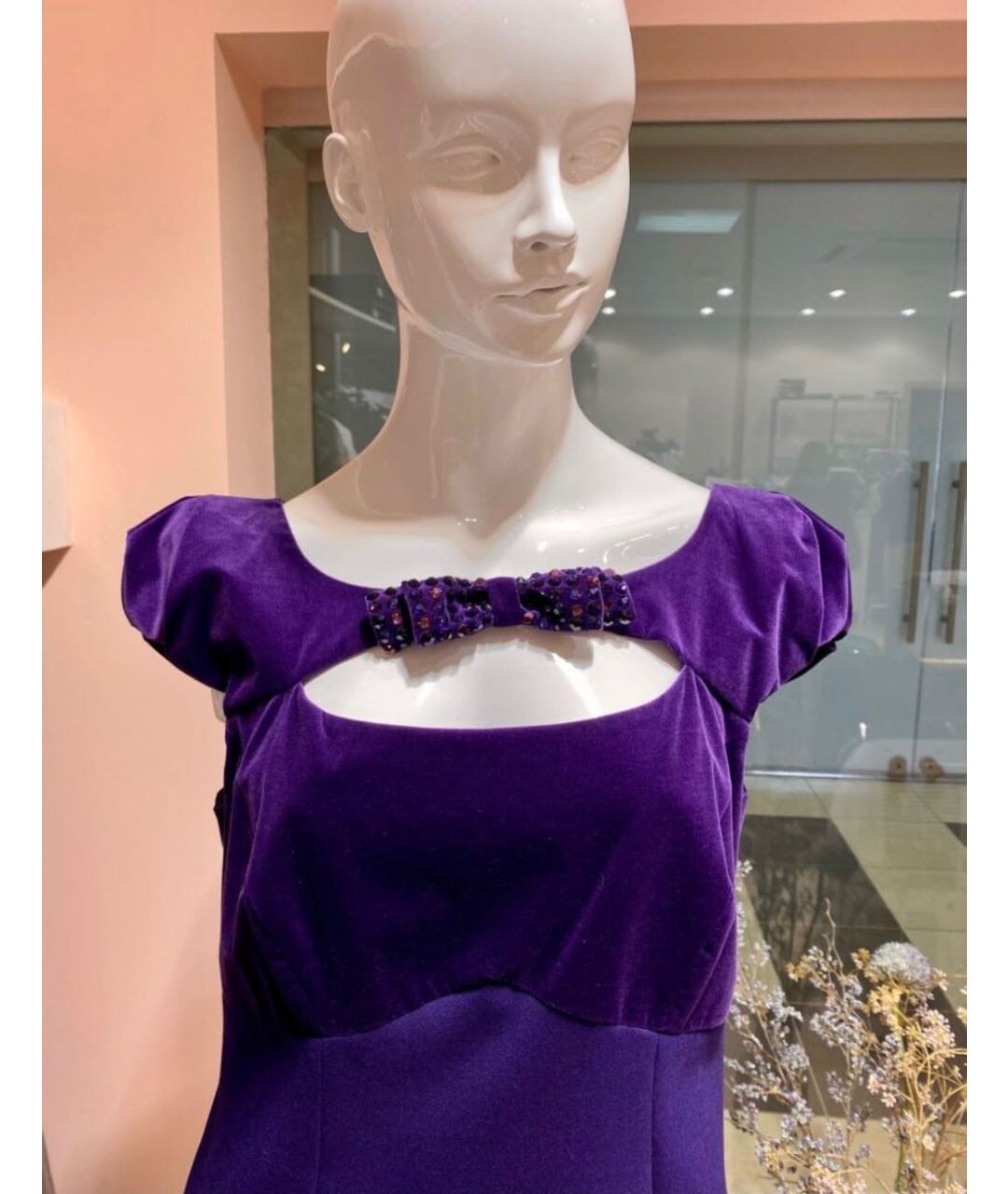 MARIA GRAZIA SEVERI Фиолетовое вискозное вечернее платье, фото 4