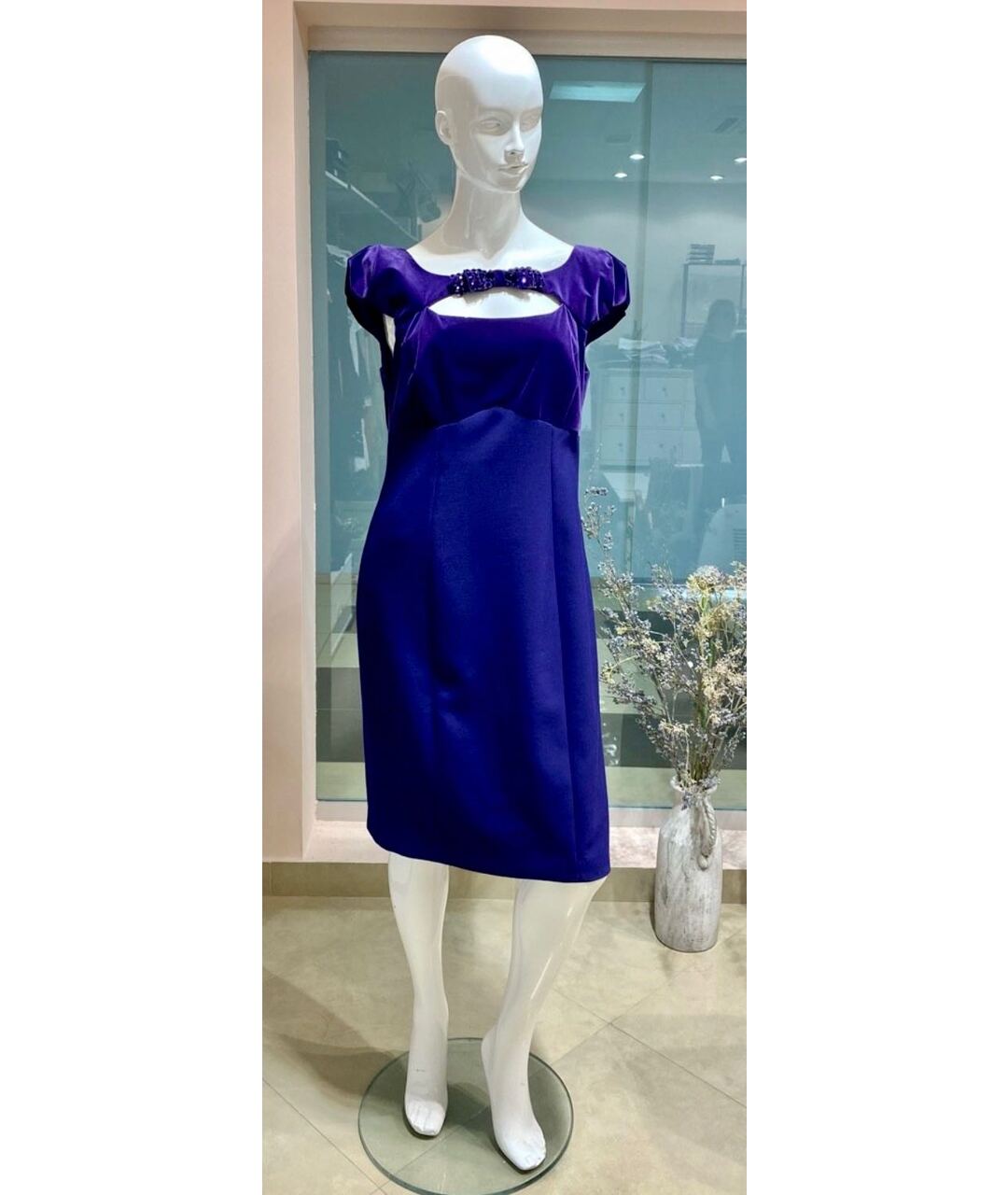 MARIA GRAZIA SEVERI Фиолетовое вискозное вечернее платье, фото 5