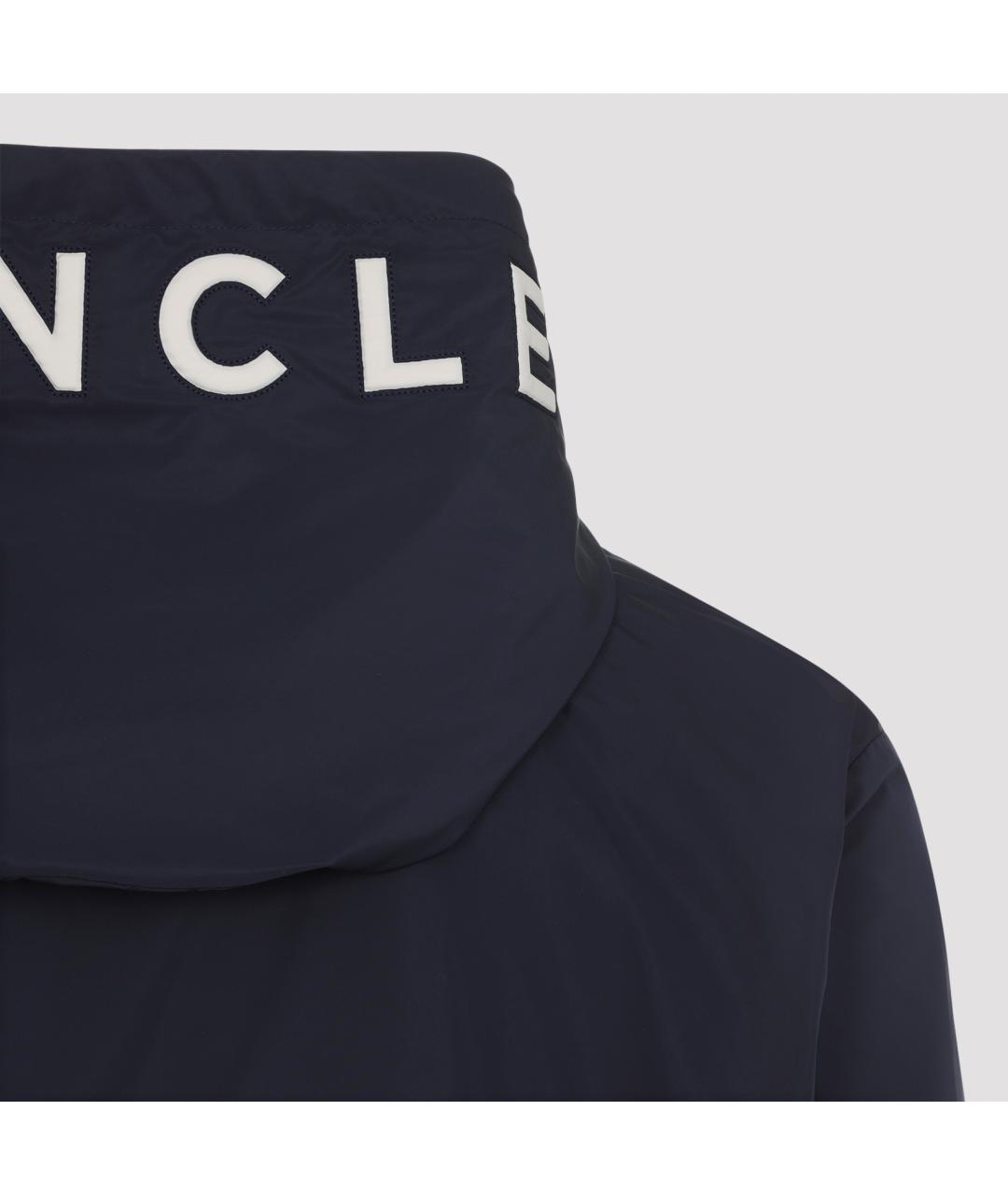 MONCLER Синяя полиэстеровая куртка, фото 5