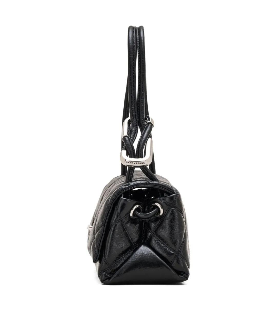 MARC JACOBS Черная кожаная сумка с короткими ручками, фото 2