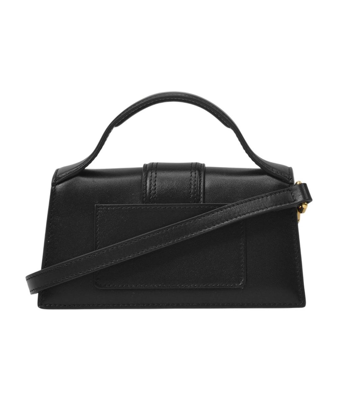 JACQUEMUS Черная кожаная сумка с короткими ручками, фото 3