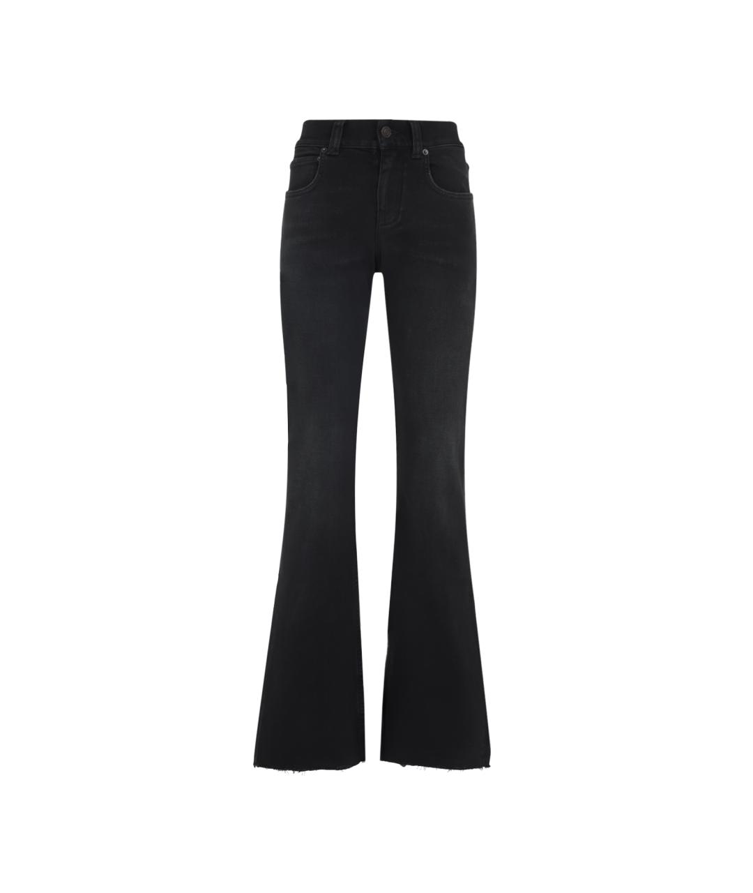BALENCIAGA Черные хлопковые прямые брюки, фото 1