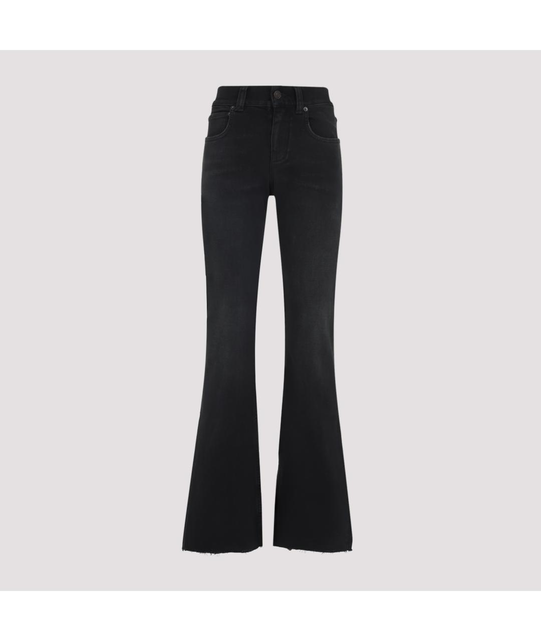 BALENCIAGA Черные хлопковые прямые брюки, фото 2