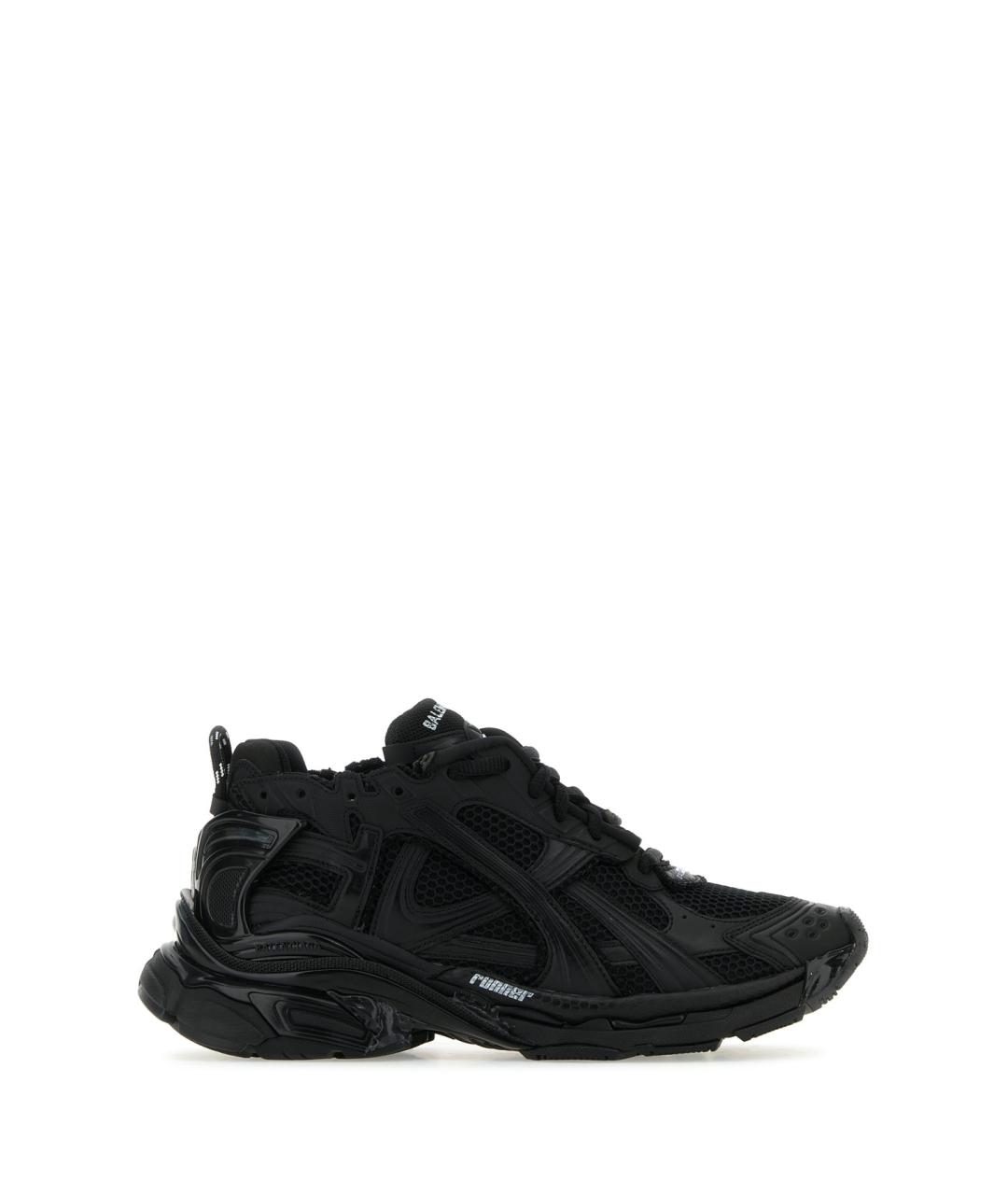 BALENCIAGA Черные текстильные низкие кроссовки / кеды, фото 1